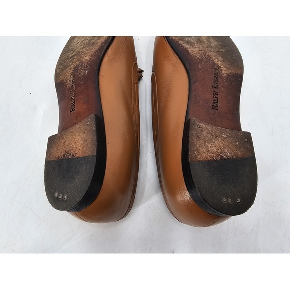 Ralph Lauren Purple Label Women's Quillis Loafer Brown Sz 7 1/2 Made In Italy - Picture 10 of 12